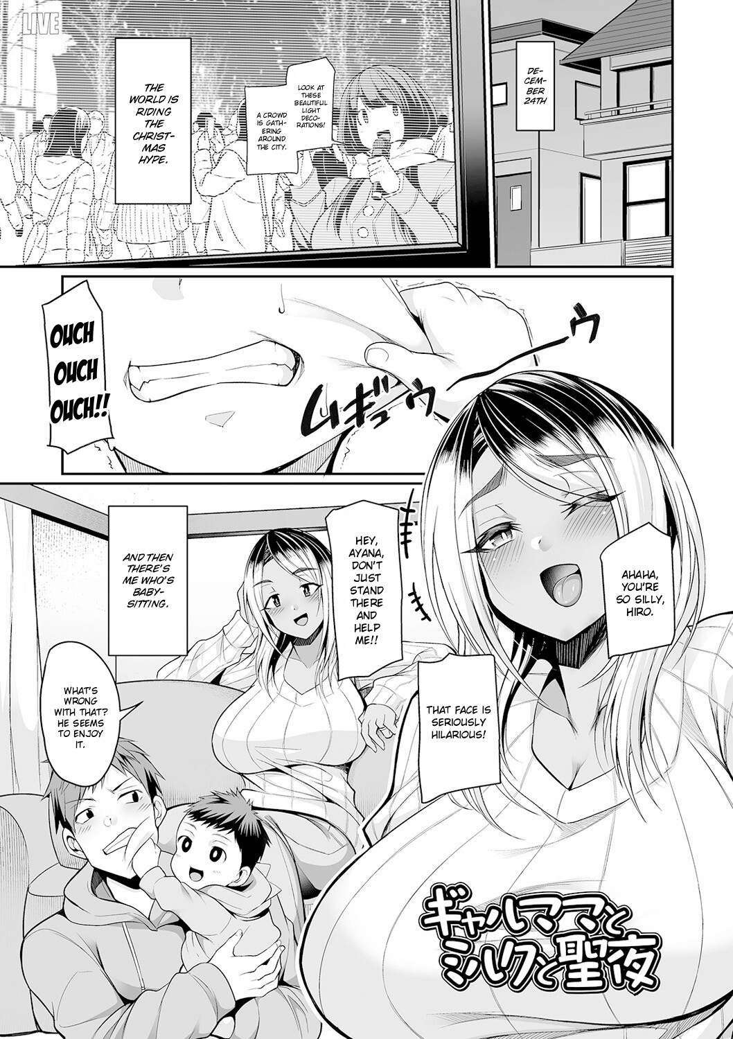 Hentai Manga Comic-Gal Mommy, Milk, and Holy Night-Read-1